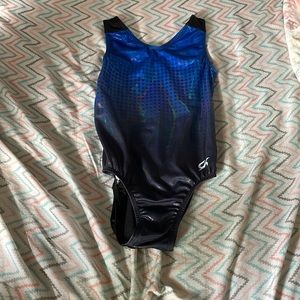 blue dotted gk leotard